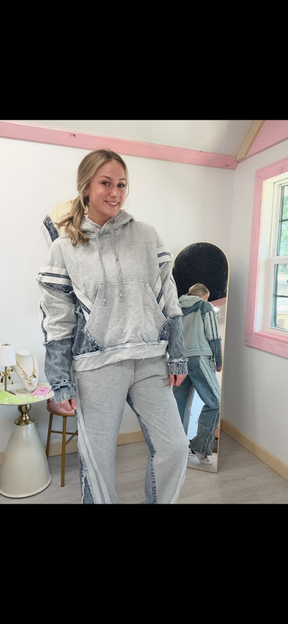 Washed Denium and Terry Pants
