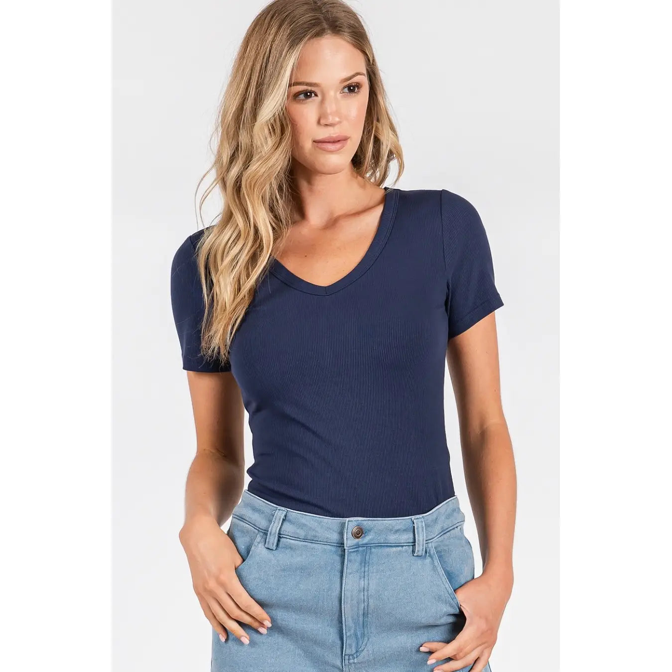Gucci blue v-neck top