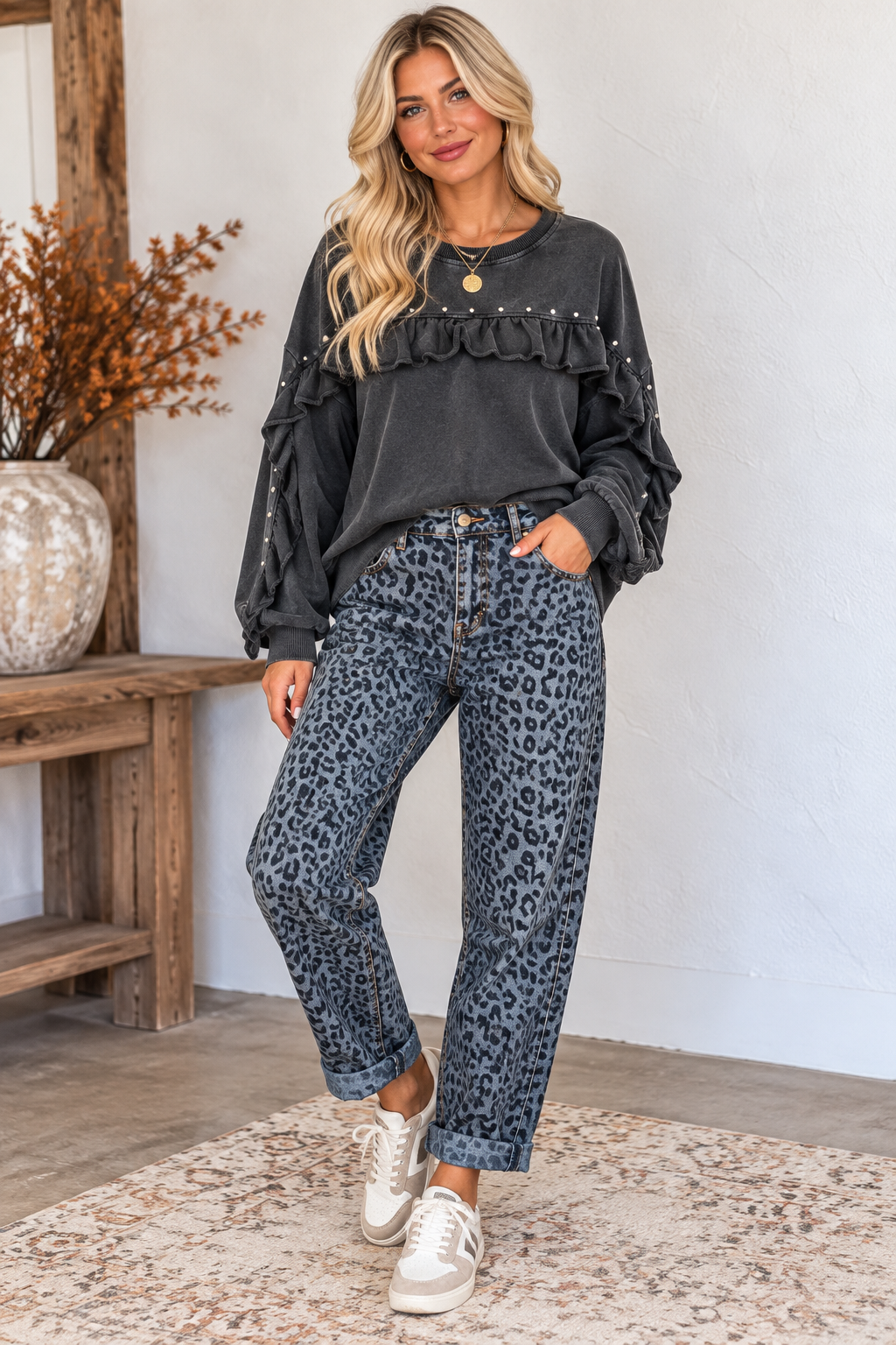 Saige Denim P8388D High Rise Two Way Barrel Jeans Dark