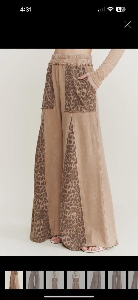 Latte Animal Print Flares JHer