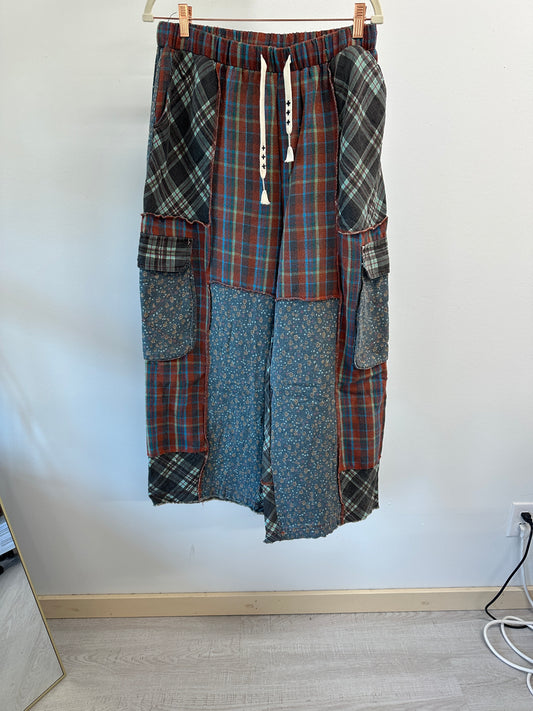 Multi Plaid Pants Pol