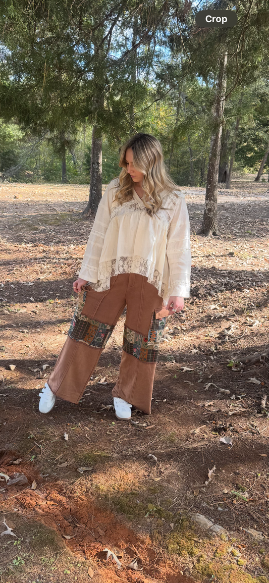 Chocolate Floral Pants