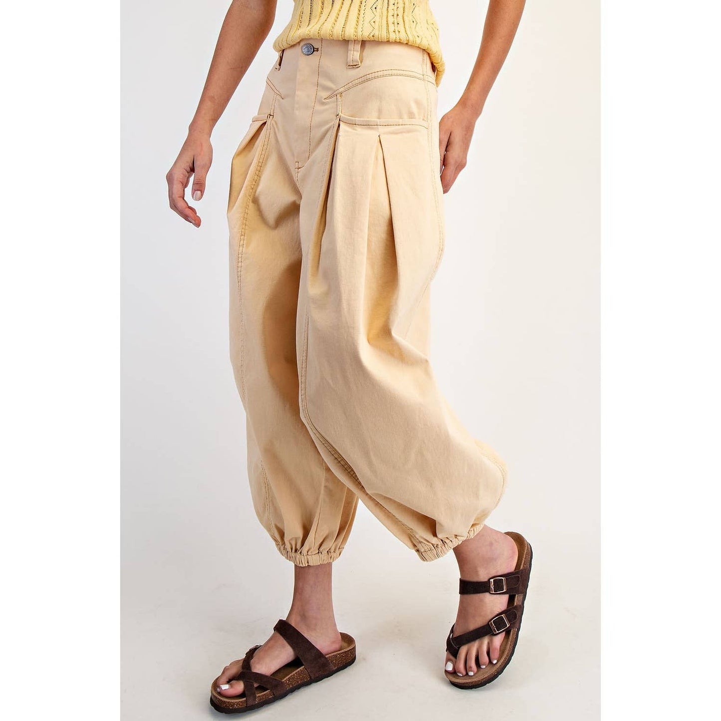 PULL ON WIDE LEG PANTS