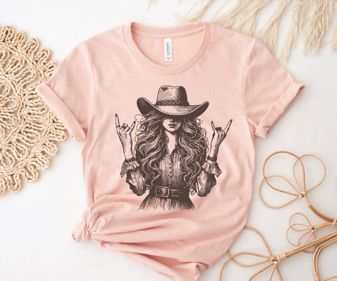 Peach Cowgirl Tshirt