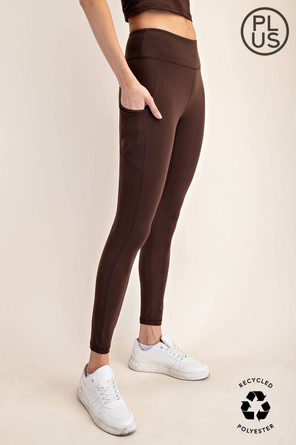 Rae Mode PLUS SIZE BUTTER BASIC LEGGING WITH POCKETS