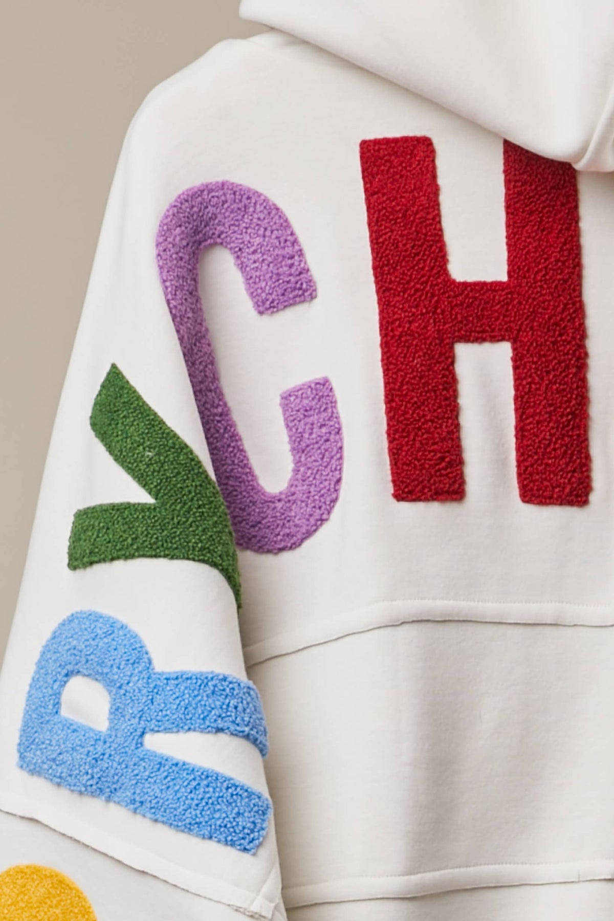 HoHoHo Christmas Patch Zip-Up Hoodie