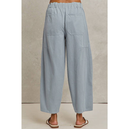 MID RISE WIDE LEG PANTS  WITH POCKETS